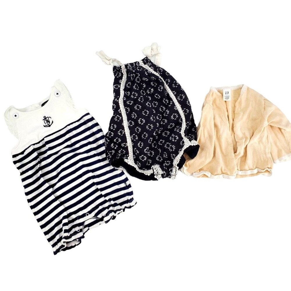 Nautica Gap Bundle 3-6M baby Girl Outfits Bodysuits Cardigan Designer Bundle